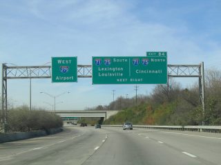 I-275 west at I-71/75 - Crestview Hills, KY