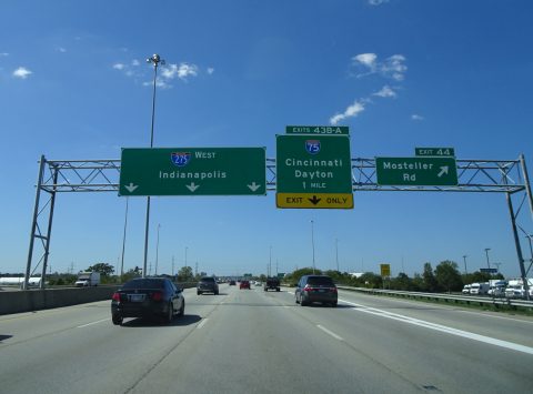 I-275 west at I-75 - Sharonville, OH