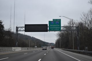 I-640/US 25W west at I-75/275 - Knoxville, TN