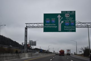 I-640/US 25W west at I-75/275 - Knoxville, TN