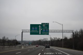 I-640/US 25W west at I-75/275 - Knoxville, TN