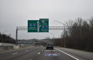 I-640/US 25W west at I-75/275 - Knoxville, TN