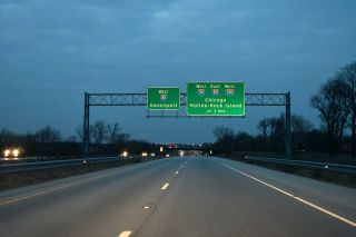 One mile south of I-80 and I-280 west on I-74 west near Colona, IL