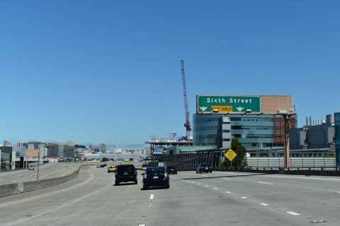 I-280 north ahead of Sixth Street in San Francisco, CA