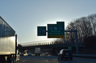 I-90/Mass Pike east at I-290/395 - Auburn, MA