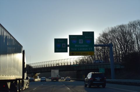 I-90/Mass Pike east at I-290/395 - Auburn, MA