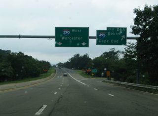 I-290 west at I-495 - Marlborough, MA