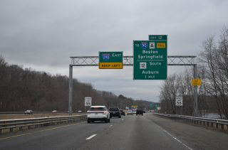 I-395 north at I-90/290 - Auburn, MA