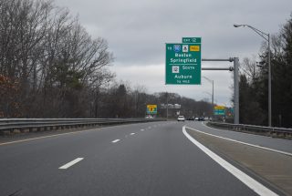 I-395 north at I-90/290 - Auburn, MA