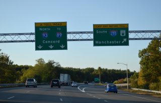 I-93 north at I-293/Everett Tpk - Hooksett, NH