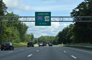 I-93 two miles south of I-293/NH 101 in Londonderry.