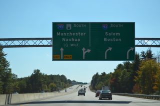 I-93 south at I-293/Everett Tpk - Hooksett, NH