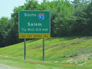 I-293/Everett Tpk north at I-93 - Hooksett, NH