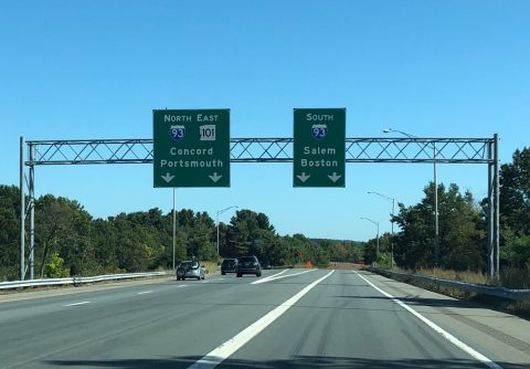 I-293/NH 101 east at I-93 - Manchester, NH