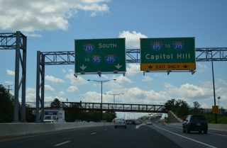 D.C. 295 south becomes I-295 at I-695 in Washington.