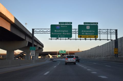 I-95/495 north at I-295 - Alexandria, VA