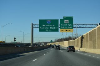 I-95/495 south at MD 210 east of I-295 in Oxon Hill.