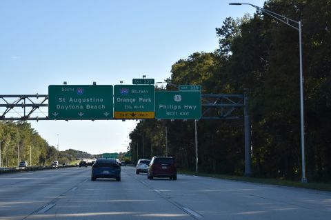 I-95 south 1.5 miles from I-295 at Southside Jacksonville, FL