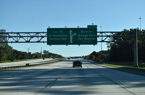 I-95 south 0.75 miles from I-295 at Southside Jacksonville, FL