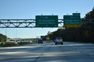 I-295 heads east from Southside Jacksonville toward the Jacksonville Beaches