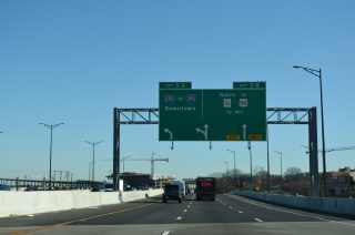 I-295 north a half mile ahead of I-695 west and D.C. Route 295.
