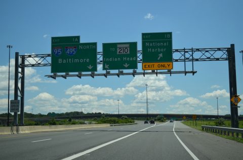 I-295 south at I-95/495 - Oxon Hill, MD
