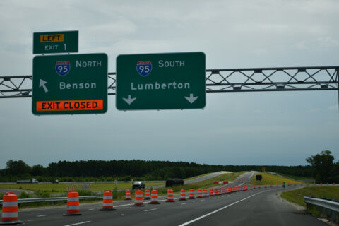 I-295 south at I-95 south to Lumberton, NC