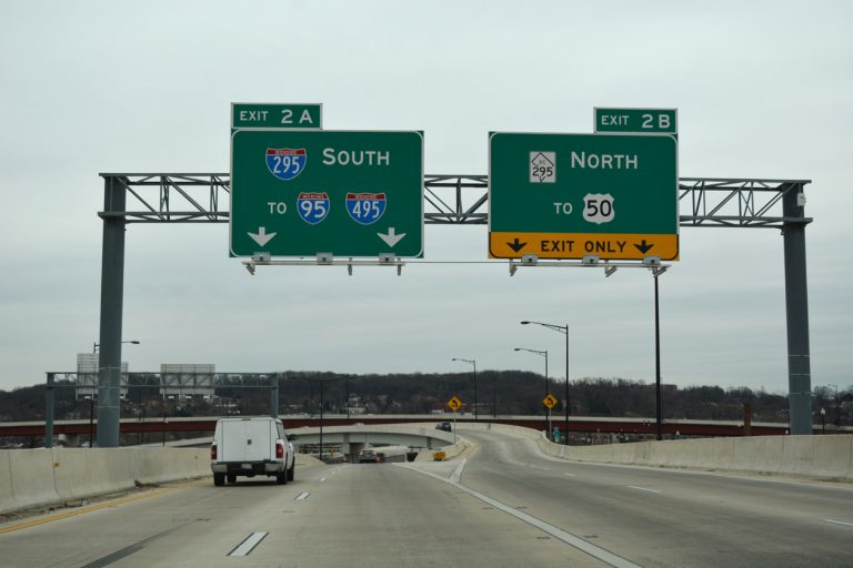 I-695 east at I-295/DC 295 - Washington