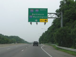 MD 210 north at I-95/295/495 - Oxon Hill