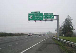 I-5 south at Salem Parkway - Keizer, OR