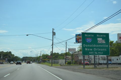 US 90 west at I-310/LA 3127 - Boutte