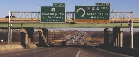 I-80 east at I-380/US 218/Iowa 27 - 2006