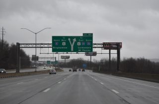 I-81 north at I-84-380/US 6 - Dunmore, PA