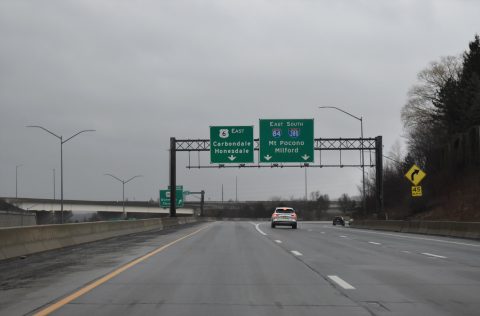 I-81 north at I-84-380/US 6 - Dunmore, PA