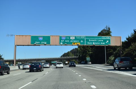 I-280 south at I-380 - San Bruno, CA