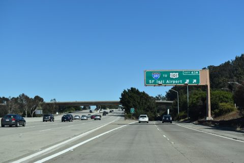 I-280 south at I-380 - San Bruno, CA