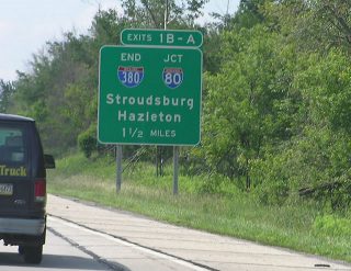 I-380 south at I-80 - Tobyhanna Twp, PA