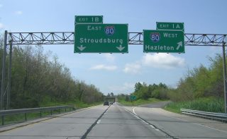 I-380 south at I-80 - Tunkhannock Twp, PA