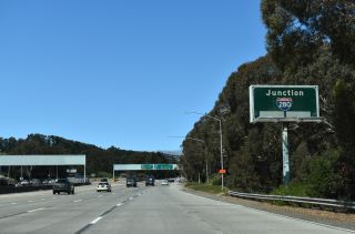 I-380 west at I-280 in San Bruno, California