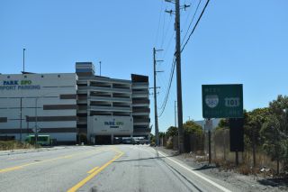 N Access Road east at I-380 at SFO International Airport
