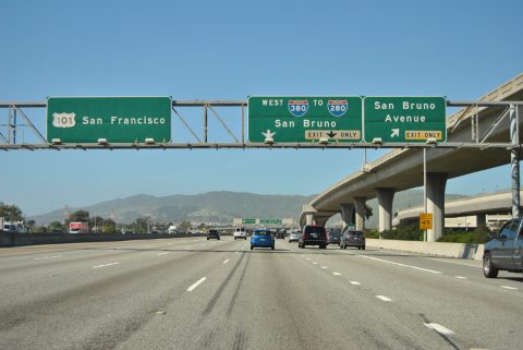 US 101 north at I-380