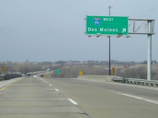 I-380/U.S. 218 north at I-80 west in 2007