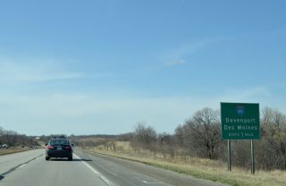 U.S. 218/Iowa 27 north one mile ahead of I-80/380 in 2016