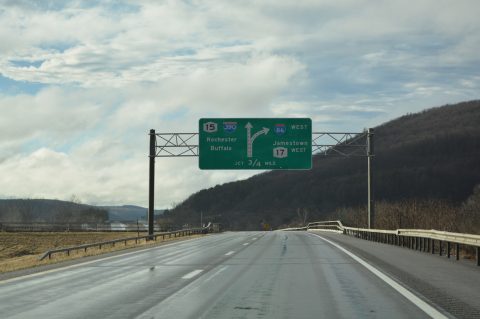 I-86 west 0.75 miles from I-390 in Bath, NY.