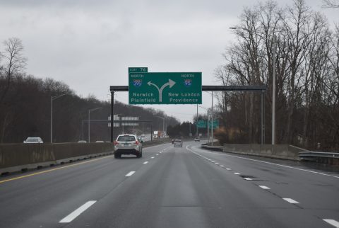 I-95 north at I-395 - East Lyme, CT