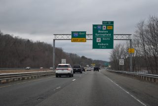 I-395 north at I-90/290 - Auburn, MA