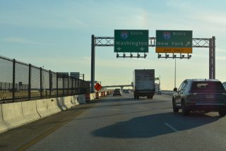 I-395 south at the directional T interchange with I-95 near the Inner Harbor of Baltimore.