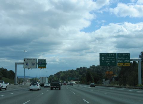 I-5 south at Exit 154 B for SR 518 west in 2006