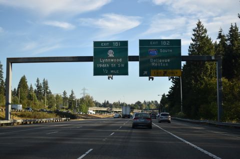 Exit 182 provides access only to I-405 south from I-5 south