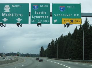 I-405 north at I-5 north to Everett, Washington in 2006